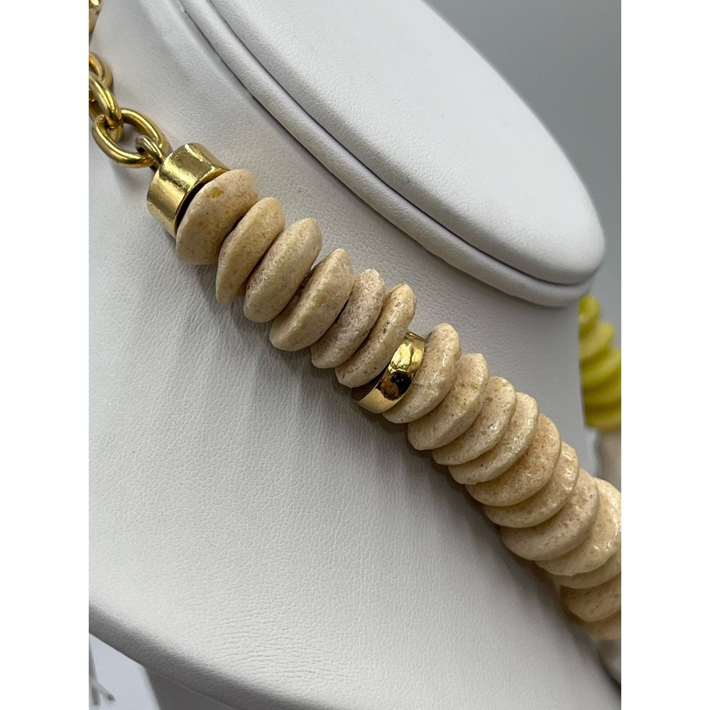 Lizzie Fortunato Signed Designer Tavira Yellow Ombre Baroque Pearl Necklace - Picture 8 of 15